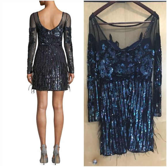 PARKER BLACK Bailey Embellished Mesh Dress - Picture 9 of 15